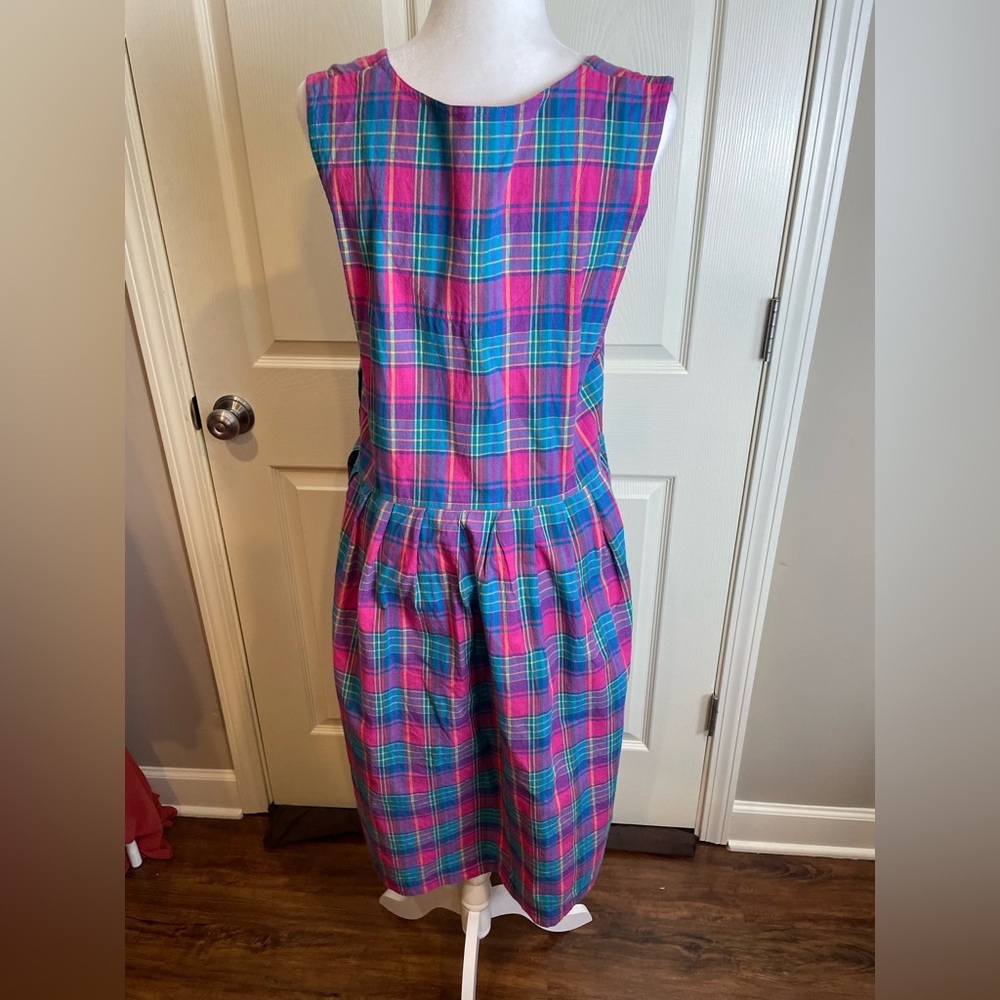 Bryn Connelly Colorful Cotton Plaid Dress - Picture 3 of 11